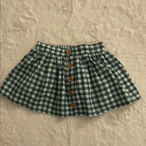 SweetHoney Blue and White Checkered Skirt SZ 2T EUC
